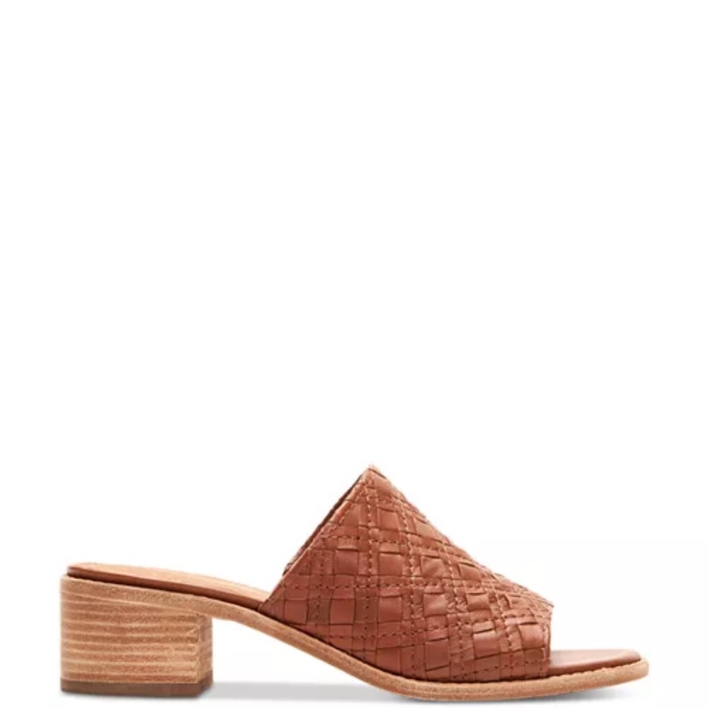 Frye Cindy Woven Mule Sandal in Cognac
